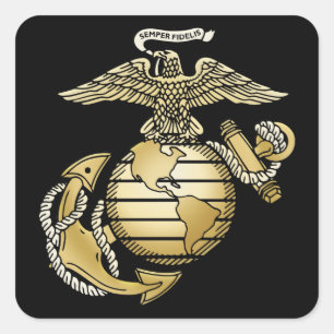 Sticker Carré Ancre Eagle Globe