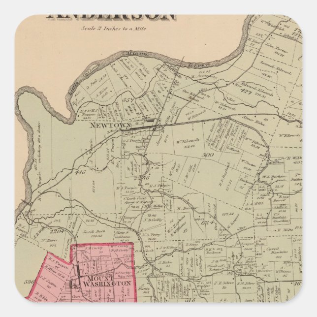 Sticker Carré Anderson, Ohio (Devant)