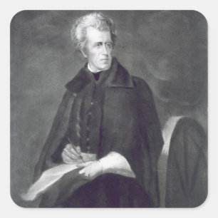 Sticker Carré Andrew Jackson, 7e président des États-Unis