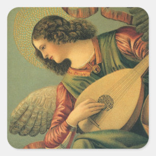Sticker Carré Ange Musicien, Melozzo da Forli, Art de la Renaiss