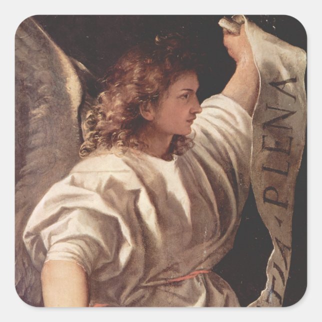 Sticker Carré Angel avec bannière 1522 (Devant)