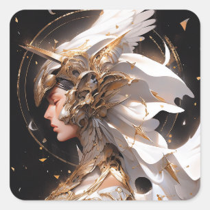 Sticker Carré Angel En Blanc Armor Imaginaire Art