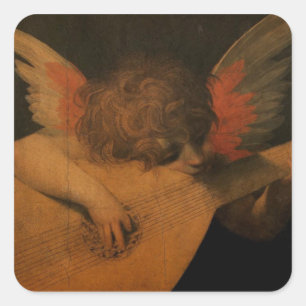 Sticker Carré Angel musicien