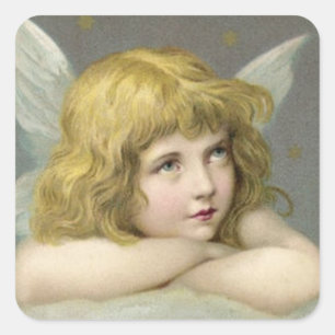 Sticker Carré Angel sur un nuage