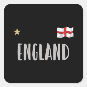 Sticker Carré Angleterre Fan Shirt Anglais Drapeau