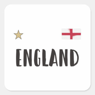 Sticker Carré Angleterre Fan Shirt Anglais Drapeau