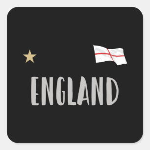 Sticker Carré Angleterre Fan Shirt Anglais Drapeau