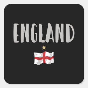 Sticker Carré Angleterre Fan Shirt Anglais Drapeau