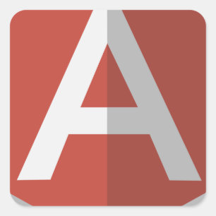 Sticker Carré AngularJS Shield Logo