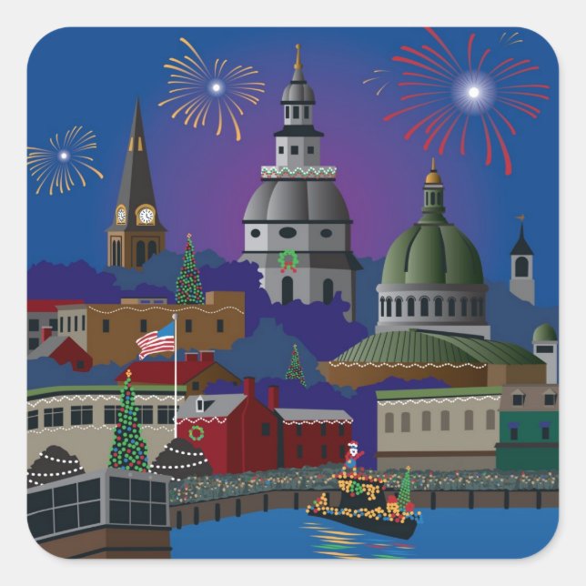 Sticker Carré Annapolis Holiday (Devant)