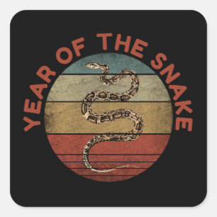 Sticker Carré Année Du Serpent 2025