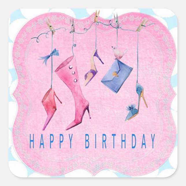 Sticker Carré Anniversaire (Devant)