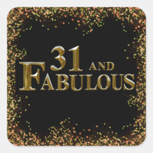 Sticker Carré Anniversaire 31 ans