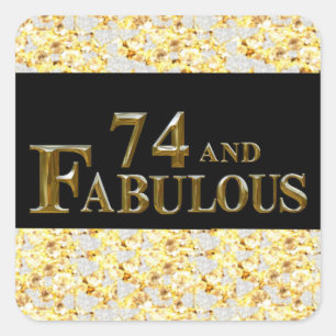 Sticker Carré Anniversaire 74 ans