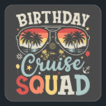 Sticker Carré Anniversaire Croisière Groupe Famille Correspondan<br><div class="desc">Anniversaire Croisière Escouade Groupe de vacances Famille Correspondance Design Cadeau Stickers Carré Collection classique.</div>