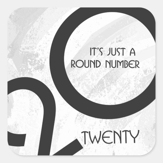 Sticker Carré Anniversaire de la décennie blanche (Devant)