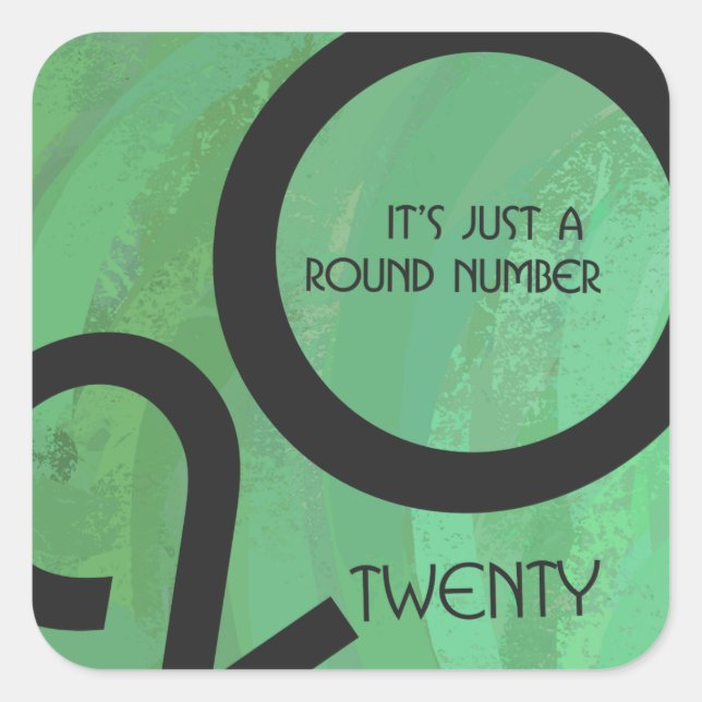 Sticker Carré Anniversaire de la Décennie verte (Devant)