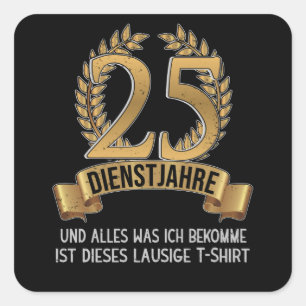 Sticker Carré Anniversaire De L'Entreprise 25 Ans D'Employés So