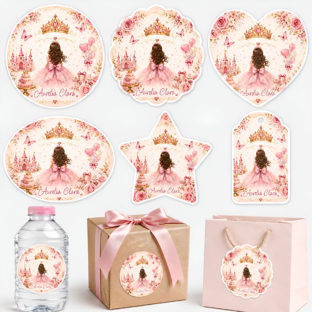 Sticker Carré Anniversaire de princesse (Créateur téléchargé)
