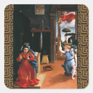 Sticker Carré ANNONCE RECANATI par Lorenzo Lotto