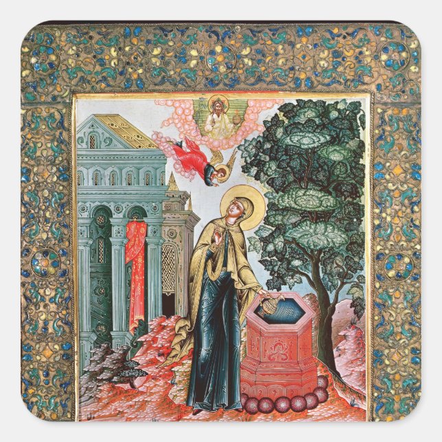 Sticker Carré Annonciation à la Fontaine (Devant)