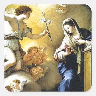 Sticker Carré Annonciation de Paolo de Matteis, 1712.