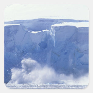 Sticker Carré Antarctique, Baie Paradise, Formes massives d'onde