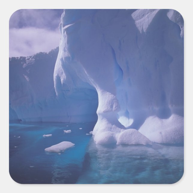 Sticker Carré Antarctique. Glaces antarctiques 3 (Devant)