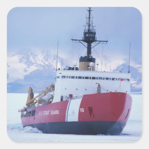 Sticker Carré Antarctique, île de Ross, station McMurdo, USCG