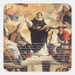 Sticker Carré Anté studium d'Oratio S. Thomae Aquinatis