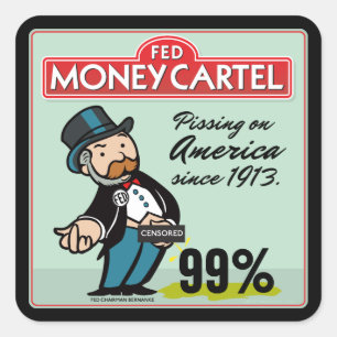 Sticker Carré Anti ensemble d'autocollant de Federal Reserve