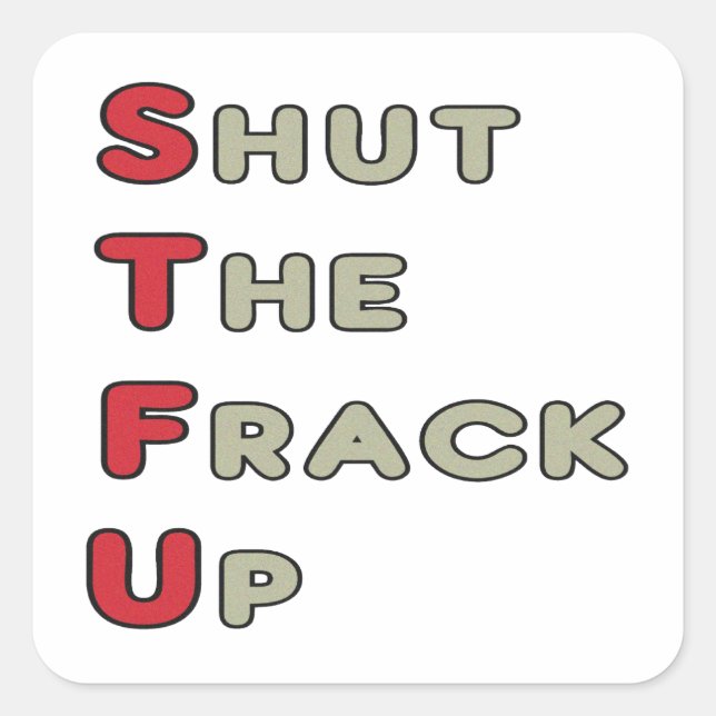 Sticker Carré Anti Fracking (Devant)