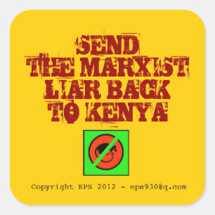 Sticker Carré Anti Obama