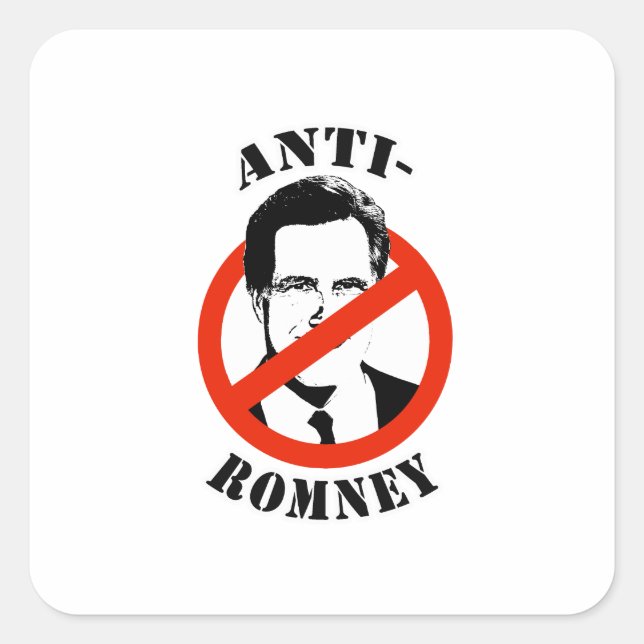 STICKER CARRÉ ANTI-ROMNEY (Devant)