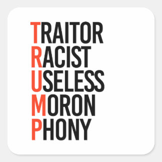 Sticker Carré Anti-Trump