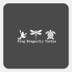 Sticker Carré Anti-Trump FDT Anti-Maga Frog Turtle