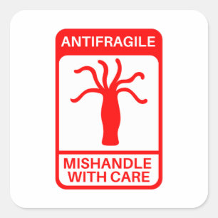 Sticker Carré Antifragile - Mishandle avec soin