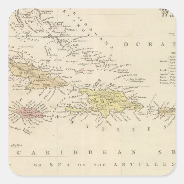 Sticker Carré Antilles 4 (Devant)