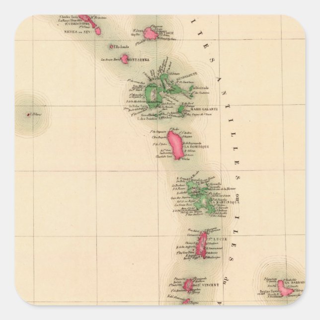 Sticker Carré Antilles 75 (Devant)