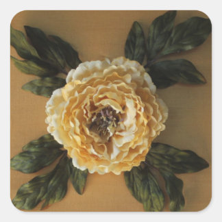 Sticker Carré Antique Gold Peony