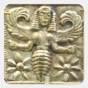 STICKER CARRÉ ANTIQUE GRECQUE HONEY BEE GODDESS