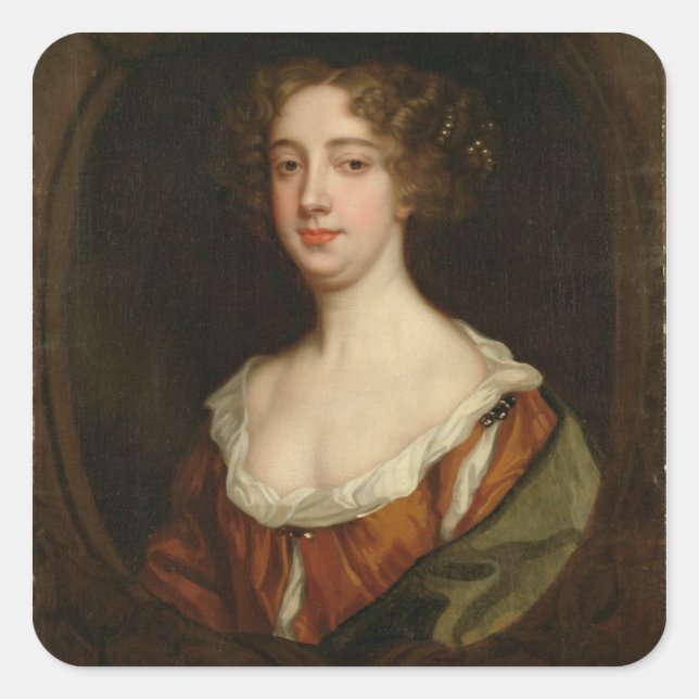 Sticker Carré Aphra Behn (1640-89) (huile sur toile) (Devant)