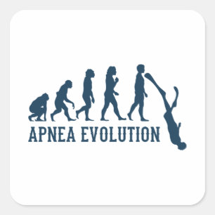 Sticker Carré Apnea Evolution Freediver Plongée libre plongée li