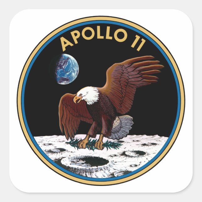 Sticker Carré Apollo 11 (Devant)