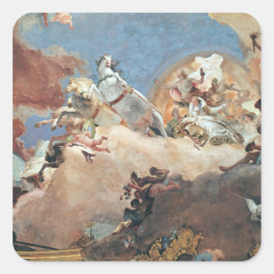 Sticker Carré Apollo dans son Sun Chariot conduisant Béatrice I