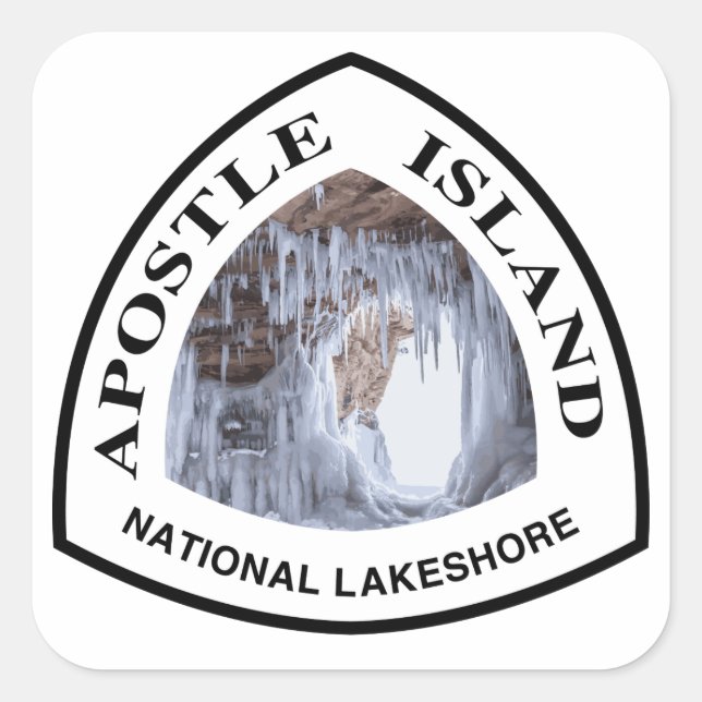 Sticker Carré Apostle Island National Lakeshore (Devant)