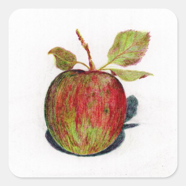 Sticker Carré Apple (Devant)