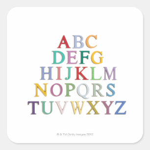Sticker Carré apprentissage, lettres, alphabet