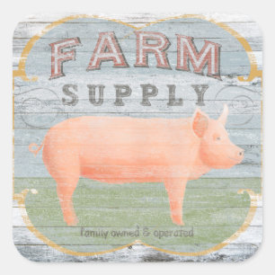 Sticker Carré Approvisionnement de ferme