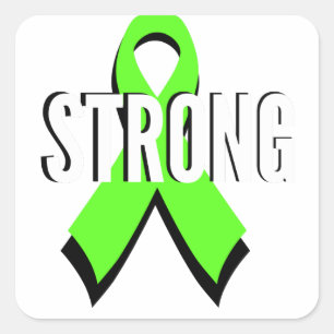 Sticker Carré appui de vert de chaux de lymphome non Hodgkinien